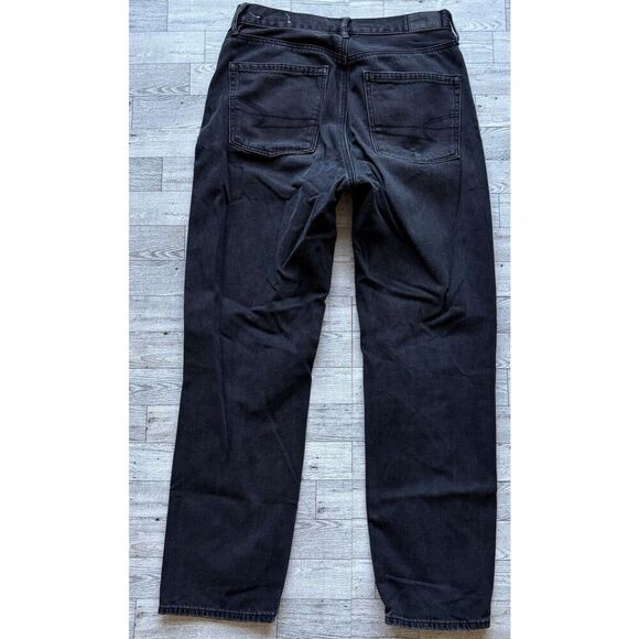 American Eagle AE Ripped 90’s Boyfriend Jeans SZ 4 Regular Women’s Black - Picture 3 of 11